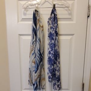 Two-fer Blue Print Scarves ($18)